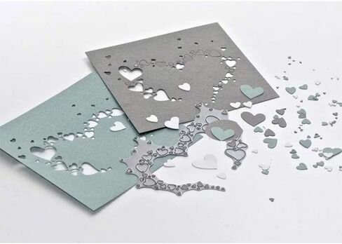 شكل قلب معدني يموت قطع يموت، الحب قلوب ورقة بطاقات قطع يموت قطع الإستنسل ل DIY النقش بطاقة صنع كتاب العلامات ورقة الزخرفية يموت سكرابوكينغ in Kuwait