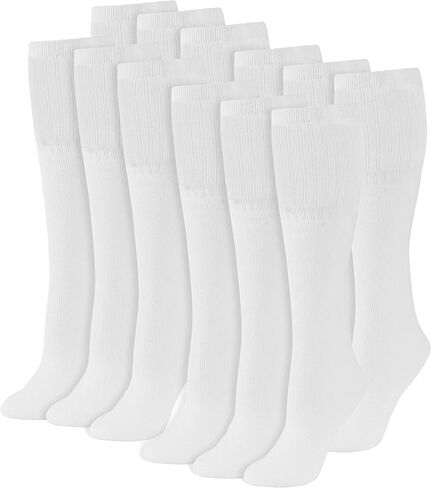 Women's Solid Tube Socks Over the Calf High 21" (6-Pair) Size 9-11 in Saudi Arabia