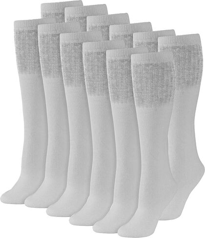 Women's Solid Tube Socks Over the Calf High 21" (6-Pair) Size 9-11 in Saudi Arabia
