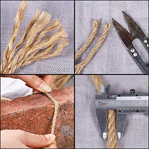 33 Feet 100% Natural Thick Jute Hemp Rope 12MM Strong String Craft Twine for DIY & Arts Crafts,Christmas Gift Packing Floristry Bundling in Saudi Arabia