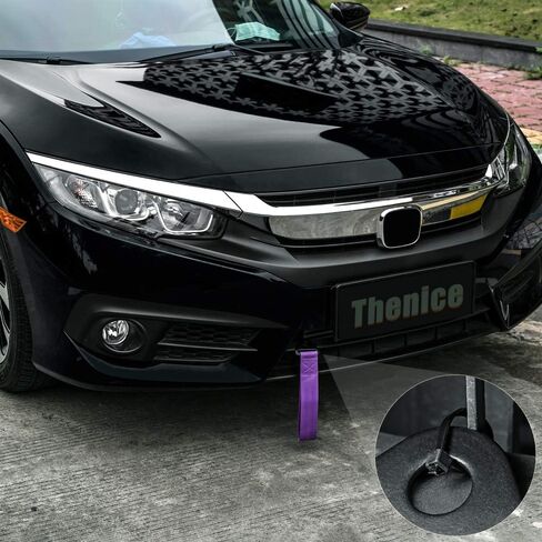 Thenice سحب حزام سباق الأحمر عالية القوة JDM نمط سحب الأشرطة العالمية الوفير الشارات - الأحمر in Kuwait