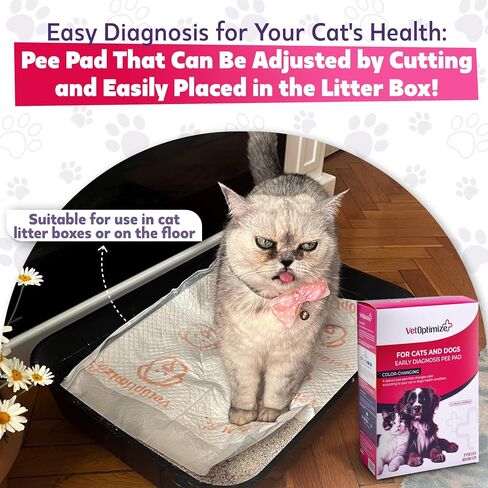 3-Pack (Each 35"x24") Advanced Health Monitoring Early Diagnostic Pee Pads for Dogs and Cats with 5-Color Health Indicator, Leak-Proof Design Adjustable Size Pee Pads for Small/Big Dogs/Cats in Saudi Arabia
