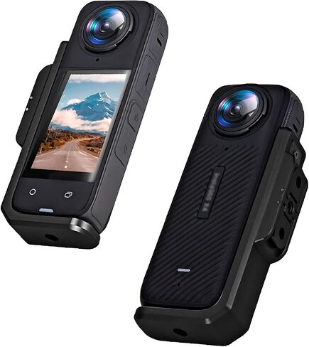 Horizontal Action Mount for Insta360 X4, 90 Degree Aluminum Vertical Bracket Adapter Elbow Adapter for Insta 360 X4 (Black) in Saudi Arabia