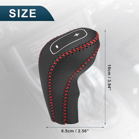 Gear Shift Knob Cover for Buick Encore 13-15 with Red Stitches Durable | Interior Transmission Shifter Boot Lever Cover Black Faux Leather 1 Pcs in Saudi Arabia