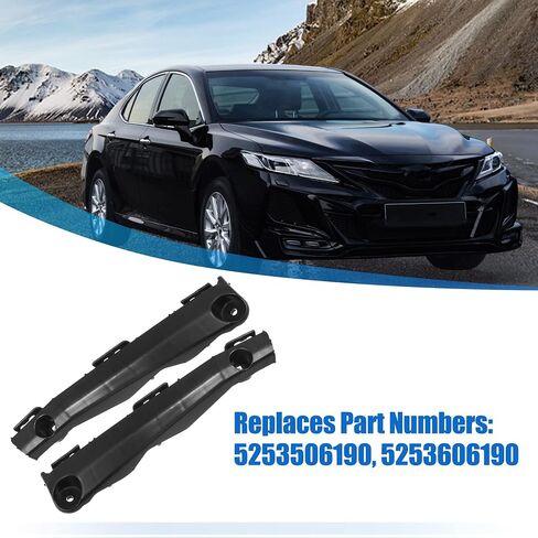X AUTOHAUX 1 زوج دعامة مصد أمامي يسار ويمين لسيارة Toyota Camry 2.5L Hybrid LE 2015-2017 5253506190 بلاستيك أسود in Saudi Arabia