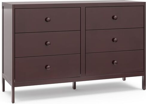 Graco Theo 6 Drawer Dresser (Pebble Gray) - GREENGUARD Gold Certified, Interlocking Drawer System, Dresser Drawer Organizer for Nursery & Kids Bedroom in Saudi Arabia