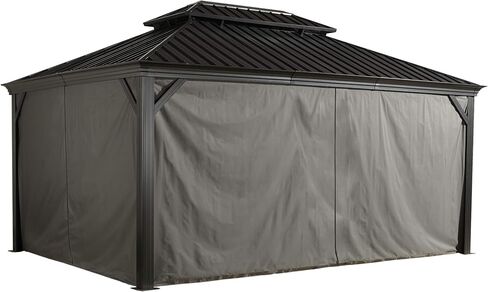 Sojag 135-8163803 Mykonos Privacy Curtains, 10' x 10', Grey in Saudi Arabia