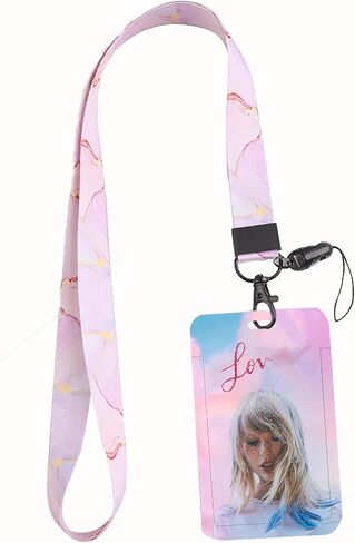 Female Card ID Holder Badge with Lanyard, Detachable Lanyard for Nurse Teacher Women Doctor, Gifts for Birthday, Fan in Saudi Arabia