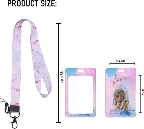 Female Card ID Holder Badge with Lanyard, Detachable Lanyard for Nurse Teacher Women Doctor, Gifts for Birthday, Fan in Saudi Arabia