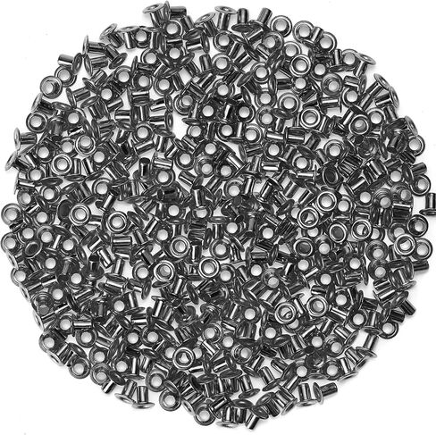 200pcs 2MM Tiny Grommets Eyelets, Self-Backing Eyelets for Beads Crafting,Clothes, Leather, Canvas (3MM, Silver) in Kuwait