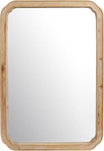 مرآة مزرعة خشبية، مرآة ريفية مستطيلة الشكل مثبتة على الحائط مقاس 60.96 سم × 91.44 سم للبهو وغرفة المعيشة وغرفة النوم والحمام in Kuwait