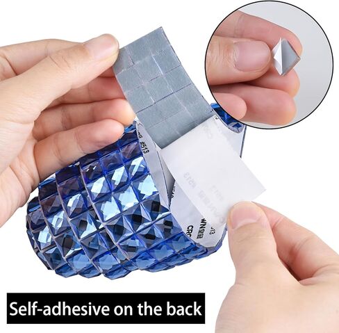 270 قطعة من بيوتيتيير 10 مم بلاط حجر الراين ذاتي اللصق من الزجاج بلون الشمبانيا، ملصقات ماسية متعددة الأوجه لتزيين المنتجات اليدوية، وتزيين الجدران، (لون الشمبانيا) in Kuwait