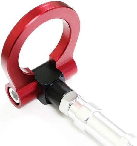 iJDMTOY Red Track Racing Style Tow Hook Ring Compatible with Volkswagen: 2011-2018 6th Gen Jetta (MK6), Made of Lightweight Aluminum in Saudi Arabia