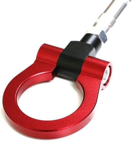 iJDMTOY Red Track Racing Style Tow Hook Ring Compatible with Volkswagen: 2011-2018 6th Gen Jetta (MK6), Made of Lightweight Aluminum in Saudi Arabia
