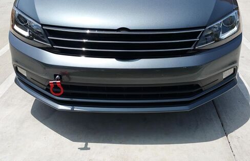 iJDMTOY Red Track Racing Style Tow Hook Ring Compatible with Volkswagen: 2011-2018 6th Gen Jetta (MK6), Made of Lightweight Aluminum in Saudi Arabia