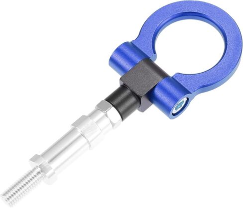 X AUTOHAUX Black Aluminum Alloy Circle Shape Front Rear Bumper Trailer Ring Eye Towing Tow Hook Screw for Honda Fit S2000 for Acura TL in Saudi Arabia