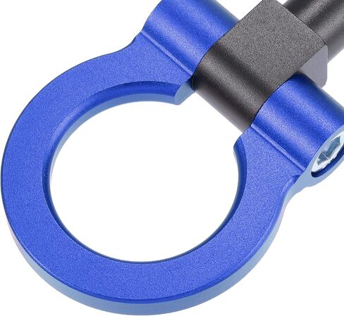 X AUTOHAUX Black Aluminum Alloy Circle Shape Front Rear Bumper Trailer Ring Eye Towing Tow Hook Screw for Honda Fit S2000 for Acura TL in Saudi Arabia
