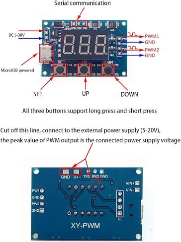 2-Way PWM مربع موجة تردد مولد ودورة العمل تعديل مستقل وحدة محرك السائر in Kuwait
