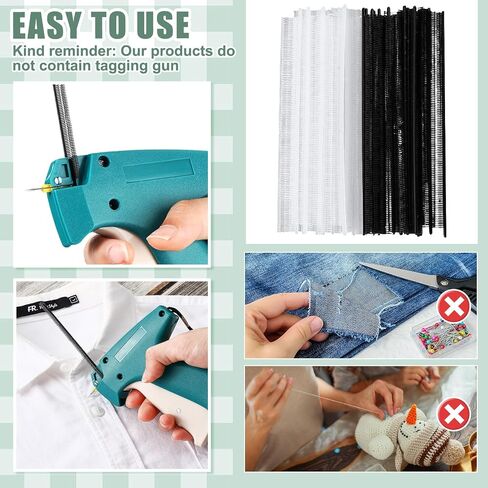 12000 Pcs Micro Tagging Gun Fasteners Kit Mini Stitch for Fine Stitch Tag Gun Tag Gun Refills Fine Tagging Barb Fasteners for Mini Stitch Tag Gun (Black and White) in Saudi Arabia