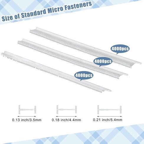 12000 Pcs Micro Tagging Gun Fasteners Kit Mini Stitch for Fine Stitch Tag Gun Tag Gun Refills Fine Tagging Barb Fasteners for Mini Stitch Tag Gun (Black and White) in Saudi Arabia