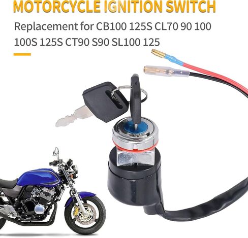 Ignition Switch with 2 Key 35010-111-671 Replacement for Honda CT90 CL70 CB100 125S CL90 100 100S 125S S90 SL100 125 Replace# 35010-028-010 35100-324-761 35100-324-760 in Saudi Arabia