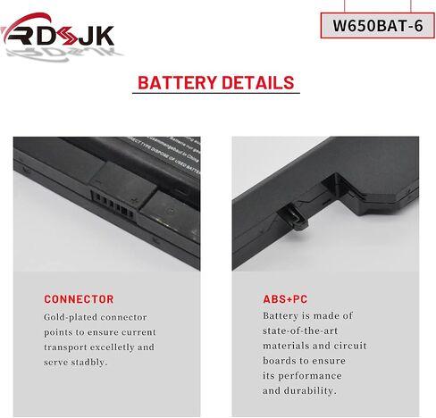 W650BAT-6 Battery for Clevo W650S W650SB W650SH W650SZ W651SC W655SF W655SJ W670SR Hasee K610C K650D K570N K710C K590C K750D 6-87-W650S-4E7 6-87-W650S-4D4A2 6-87-W650S-4D4A5 W670SJQ W665SZ 62.16Wh in Saudi Arabia