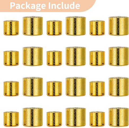 NUPTIO Votive Candle Holders Glass: 12 Set of Clear Tea Light Holder for Floating and Votives Candles Small Modern Tealight Candleholder for Christmas Wedding Party Table Centerpiece 1.6 in & 2 in H in Saudi Arabia