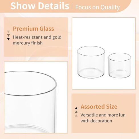 NUPTIO Votive Candle Holders Glass: 12 Set of Clear Tea Light Holder for Floating and Votives Candles Small Modern Tealight Candleholder for Christmas Wedding Party Table Centerpiece 1.6 in & 2 in H in Saudi Arabia