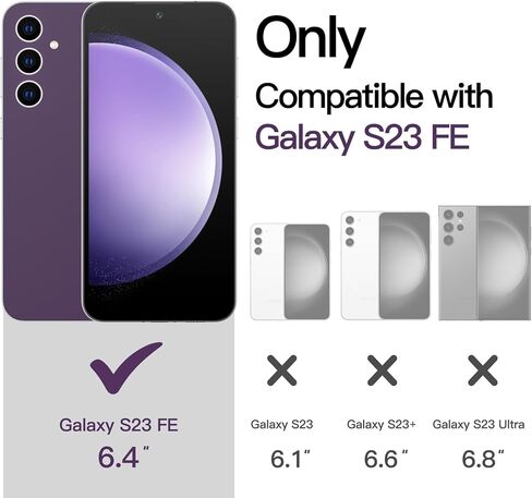 حافظة JETech نحيفة لهاتف سامسونج جالاكسي S23 FE مقاس 6.4 بوصة، غطاء هاتف رقيق مرن ناعم من مادة TPU مقاوم للصدمات مع لمسة نهائية غير لامعة (أسود) in Kuwait