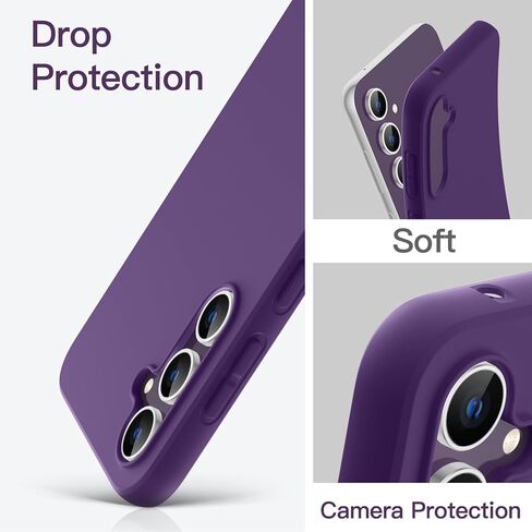 حافظة JETech نحيفة لهاتف سامسونج جالاكسي S23 FE مقاس 6.4 بوصة، غطاء هاتف رقيق مرن ناعم من مادة TPU مقاوم للصدمات مع لمسة نهائية غير لامعة (أسود) in Kuwait