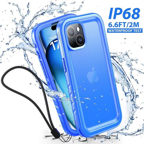 SPORTLINK for iPhone 15 Pro Max Case Waterproof - Buit in Screen Protector [Compatible with MagSafe][IP68 Underwater][6.6FT Military Dropproof][Dustproof] Full Body Shockproof Case 6.7" Black in Kuwait