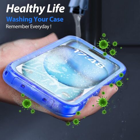 SPORTLINK for iPhone 15 Pro Max Case Waterproof - Buit in Screen Protector [Compatible with MagSafe][IP68 Underwater][6.6FT Military Dropproof][Dustproof] Full Body Shockproof Case 6.7" Black in Kuwait