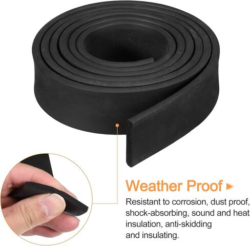 شريط ورق إسفنجي مطاطي من uxcell EPDM مقاس 3/16 بوصة طول × 1.2 بوصة عرض × 5 بوصات طول من مطاط النيوبرين شريط الطقس لحشية DIY والحرف اليدوية والعزل in Kuwait