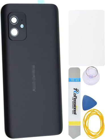 استبدال غطاء اللوحة الخلفية من زجاج الأكريليك الأسود لجهاز Asus Zenfone 8 Zenfone 8z ZS590KS مع إطار الكاميرا الخلفية وغطاء زجاجي لاصق مسبق القطع ومجموعة أدوات تعليمات التثبيت in Saudi Arabia