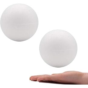 Crafare 2 Pack 8 Inch Large Foam Balls White Smooth for Wedding Holiday Christmas Crafts Making and School Projects DIY