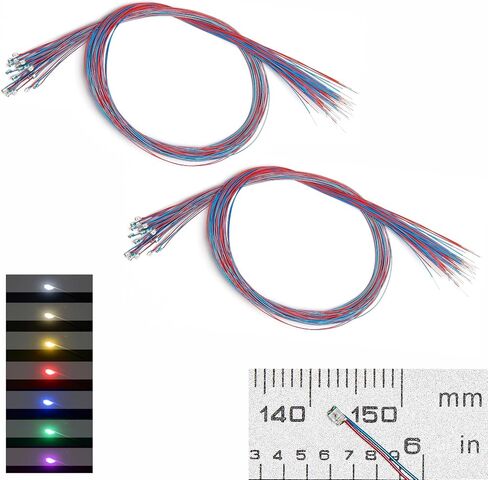25PCS Pre-wired Micro Blinking LEDs(Light Mode: Flashing Red Light) 0805 SMD LEDs With Assembly Accessories For Beginner Model Building in Kuwait