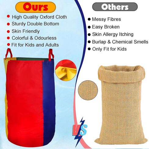 CWLAKON Outdoor Games, Potato Sack Race Bags for Kids Adults, Egg Spoon Relay Race, 3 Legged Race Bands, Birthday Party, Field Day Family Reunion Carnival Outside Yard Lawn Easter Fall Festival Games in Saudi Arabia