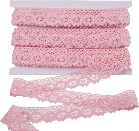 50 Yards 1.13 inch Wide Lace Trim Lace Ribbon Crochet Lace Scalloped Edge for Bridal Wedding Decoration Christmas Package DIY Sewing Craft 5 Yards Each (10 Mixed Colors, 1.13inch) in Kuwait