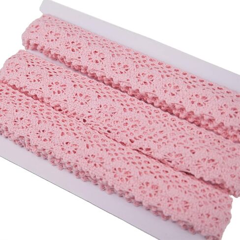50 Yards 1.13 inch Wide Lace Trim Lace Ribbon Crochet Lace Scalloped Edge for Bridal Wedding Decoration Christmas Package DIY Sewing Craft 5 Yards Each (10 Mixed Colors, 1.13inch) in Kuwait