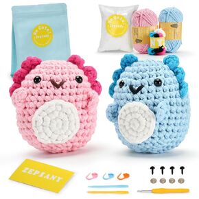 Beginners Crochet Kit, Crochet Animal Kit, All in One Crochet Kit, Crochet Starters Kit for Adult Kids, Crochet Kit for Beginners with Step-by-Step Video Tutorials - The Siamese Cat