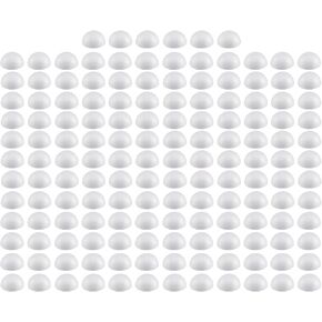 Crafjie 14PCS 4 Inchs Half Foam Balls White Half Round Polystyrene Foam Balls Craft Supplies Hemispherical Christmas Craft Ballfor DIY Home Craft Project and Art Decoration