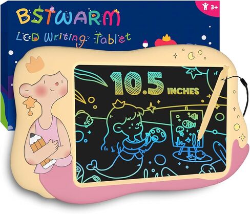 Mermaid Toys for Girls - Doodle Board LCD Writing Tablet for Kids, 10 Inch Toddler Drawing Pad, Educational and Learning Princess Toys, Christmas Birthday Gifts for 3 4 5 6 7 Year Old Girls - Yellow in Kuwait
