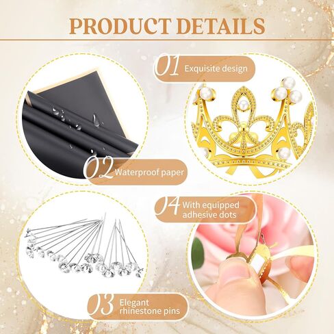 40 ورقة من ورق تغليف باقة الزهور من Qeenar، ورق تغليف باقة زهور مقاوم للماء مع 3 قطع تيجان، 48 قطعة ديكور فراشات ثلاثية الأبعاد، 100 قطعة من دبابيس باقة لتغليف هدايا الزهور (لون رومانسي) in Kuwait