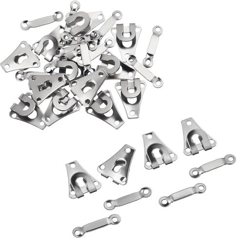 Lakesstory 12 set Heavy-Duty Pant Hook & Eye Nickel Sewing Set Clothig Fixing Tools Hooks and Eyes Closure for Bra Trousers Skirt Dress in Kuwait