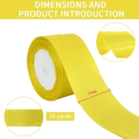 TONIFUL Satin Ribbons White 3 Inch 25 Yard for Gift Wrapping and Crafts in Kuwait