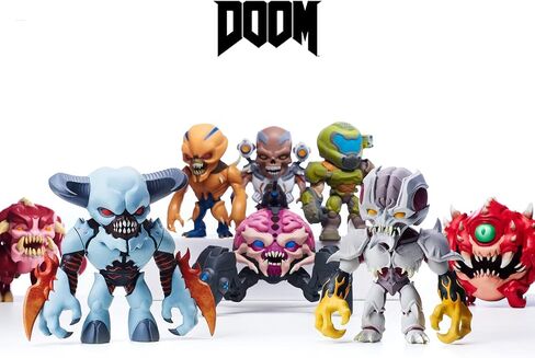 Numskull Doom Slayer Doom Eternal in-Game نسخة طبق الأصل من لعبة يمكن وضعها - بضاعة Doom الرسمية - إصدار محدود in Kuwait