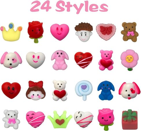 QINGQIU 24 PCS Sea Animals Kawaii Squishies Mochi Squishy Toy Stress Relief Toys Pack for Kids Boys Girls Party Favors Birthday Gifts in Kuwait