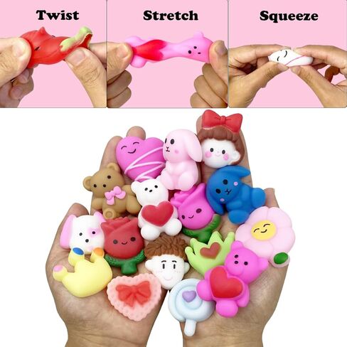 QINGQIU 24 PCS Sea Animals Kawaii Squishies Mochi Squishy Toy Stress Relief Toys Pack for Kids Boys Girls Party Favors Birthday Gifts in Kuwait