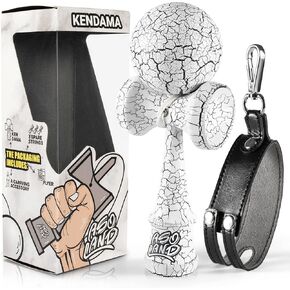 Kendama - Traditional Wooden Toy - Japanese Bilboquet for Children & Adults + Free = A Kendama Holder = Complete Kit for Professionals & Begin (yelloiw)
