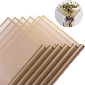 VOWOVOSDAY 20 Pcs Black border Flower Wrapping Paper,Waterproof Valentine's Day Bouquet Wrapping Paper 23x23Inch Used for DIY Crafts, Gift Packaging, Flower Shop Bouquet Packaging (20, Black) in Kuwait